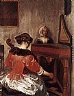 The Flute Concert Paintings - The Concert by Gerard ter Borch
